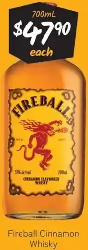 Cellarbrations Fireball Cinnamon Whisky offer