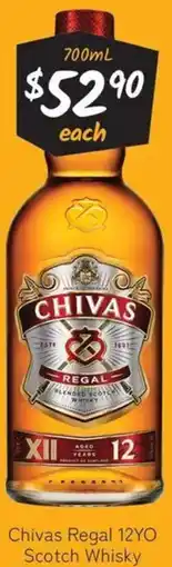 Cellarbrations Chivas Regal 12YO Scotch Whisky offer