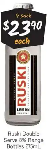 Cellarbrations Ruski Double Serve 8% Range Bottles offer