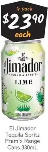 Cellarbrations El Jimador Tequila Spritz Premix Range Cans offer