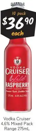 Cellarbrations Vodka Cruiser 4.6% Mixed Pack Range offer