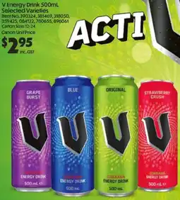 Campbells Wholesale V Energy Drink offer