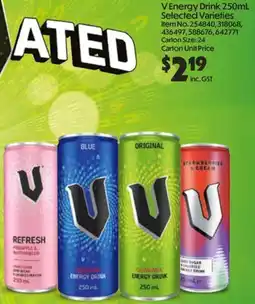 Campbells Wholesale V Energy Drink offer