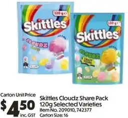 Campbells Wholesale Skittles Cloudz Share Pack offer