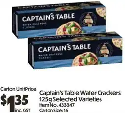 Campbells Wholesale Captain's Table Water Crackers offer