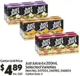 Campbells Wholesale Just Juice offer