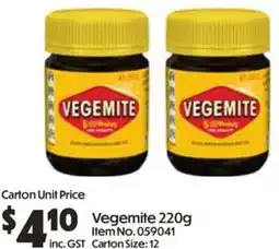 Campbells Wholesale Vegemite offer