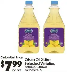 Campbells Wholesale Crisco Oil offer