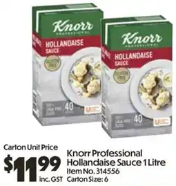 Campbells Wholesale Knorr Professional Hollandaise Sauce offer