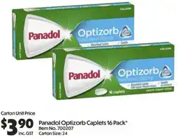 Campbells Wholesale Panadol Optizorb Caplets offer