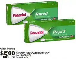 Campbells Wholesale Panadol Rapid Caplets offer