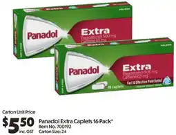 Campbells Wholesale Panadol Extra Caplets offer