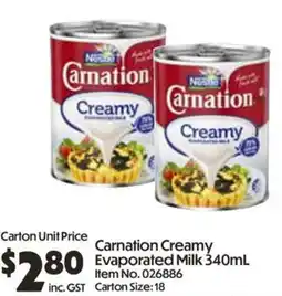Campbells Wholesale Carnation Creamy Evaporated Milk offer