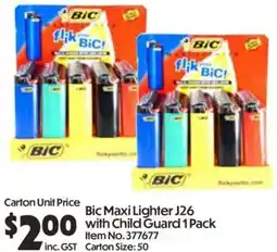 Campbells Wholesale Bic Maxi Lighter J26 with Child Guard offer