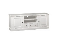 LivingStyles Tasmania Mahogany Timber 2 Door 3 Drawer TV Unit, 160cm, White offer