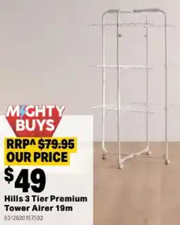 Mitre 10 Hills 3 Tier Premium Tower Airer 19m offer