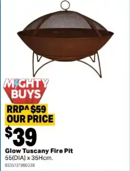 Mitre 10 Glow Tuscany Fire Pit offer