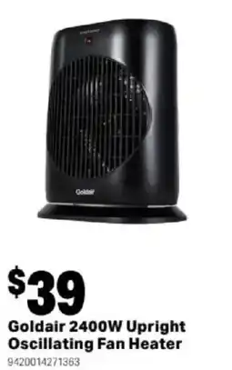 Mitre 10 Goldair 2400W Upright Oscillating Fan Heater offer