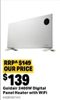 Mitre 10 Goldair 2400W Digital Panel Heater with WiFi offer
