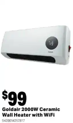 Mitre 10 Goldair 2000W Ceramic Wall Heater with WiFi offer