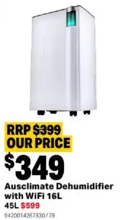 Mitre 10 Ausclimate Dehumidifier with WiFi offer