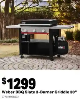 Mitre 10 Weber BBQ Slate 3-Burner Griddle 30 offer
