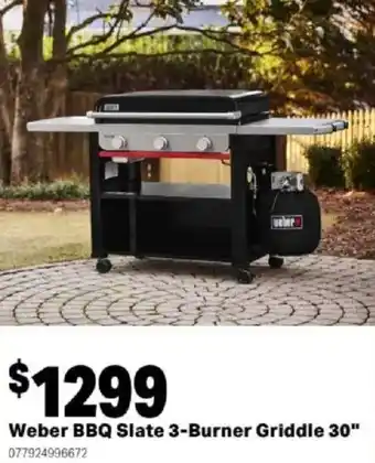 Mitre 10 Weber BBQ Slate 3-Burner Griddle 30 offer