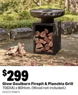 Mitre 10 Glow Goulburn Firepit & Planchia Grill offer