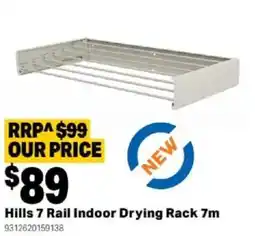 Mitre 10 Hills 7 Rail Indoor Drying Rack 7m offer