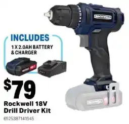 Mitre 10 Rockwell 18V Drill Driver Kit offer