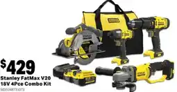Mitre 10 Stanley FatMax V20 18V 4Pce Combo Kit offer