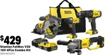 Mitre 10 Stanley FatMax V20 18V 4Pce Combo Kit offer