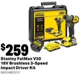 Mitre 10 Stanley FatMax V20 18V Brushless 3-Speed Impact Driver Kit offer