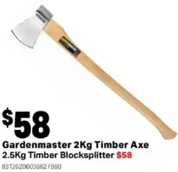 Mitre 10 Gardenmaster 2Kg Timber Axe Timber Blocksplitter offer