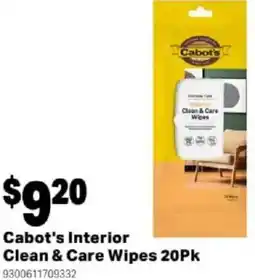Mitre 10 Cabot's Interior Clean & Care Wipes offer