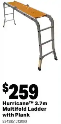 Mitre 10 Hurricane™ 3.7m Multifold Ladder with Plank offer