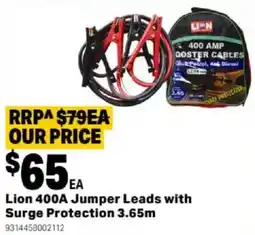 Mitre 10 Lion 400A Jumper Leads with Surge Protection offer