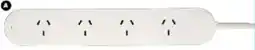 Mitre 10 HPM 4 Outlet Surge Protected Powerboard Wide Spaced 175J offer