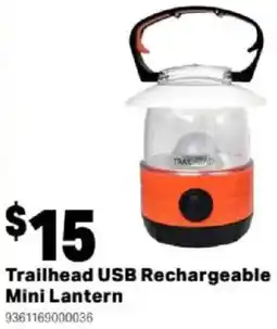 Mitre 10 Trailhead USB Rechargeable Mini Lantern offer