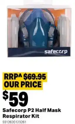 Mitre 10 Safecorp P2 Half Mask Respirator Kit offer