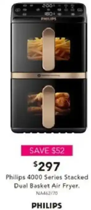 Harvey Norman Philips 4000 Series Stacked Dual Basket Air Fryer offer