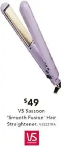 Harvey Norman VS Sassoon 'Smooth Fusion' Hair Straightener offer