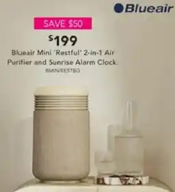 Harvey Norman Blueair Mini 'Restful" 2-in-1 Air Purifier and Sunrise Alarm Clock offer