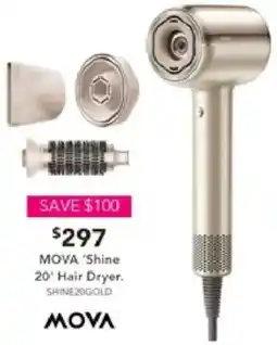 Harvey Norman MOVA 'Shine 20' Hair Dryer offer