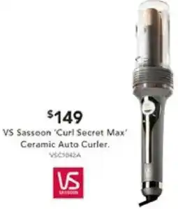 Harvey Norman VS Sassoon 'Curl Secret Max' Ceramic Auto Curler offer