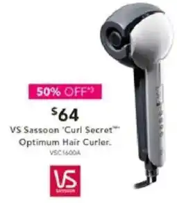 Harvey Norman VS Sassoon 'Curl Secret™ Optimum Hair Curler offer