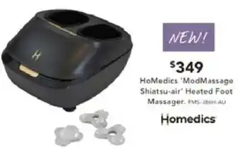 Harvey Norman HoMedics 'ModMassage Shiatsu-air Heated Foot Massager offer