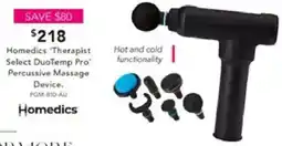 Harvey Norman Homedics Therapist Select DuoTemp Pro' Percussive Massage offer