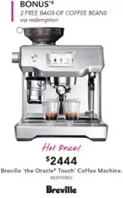 Harvey Norman Breville 'the Oracle Touch Coffee Machine offer