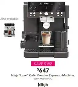 Harvey Norman Ninja 'Luxe™ Café' Premier Espresso Machine offer